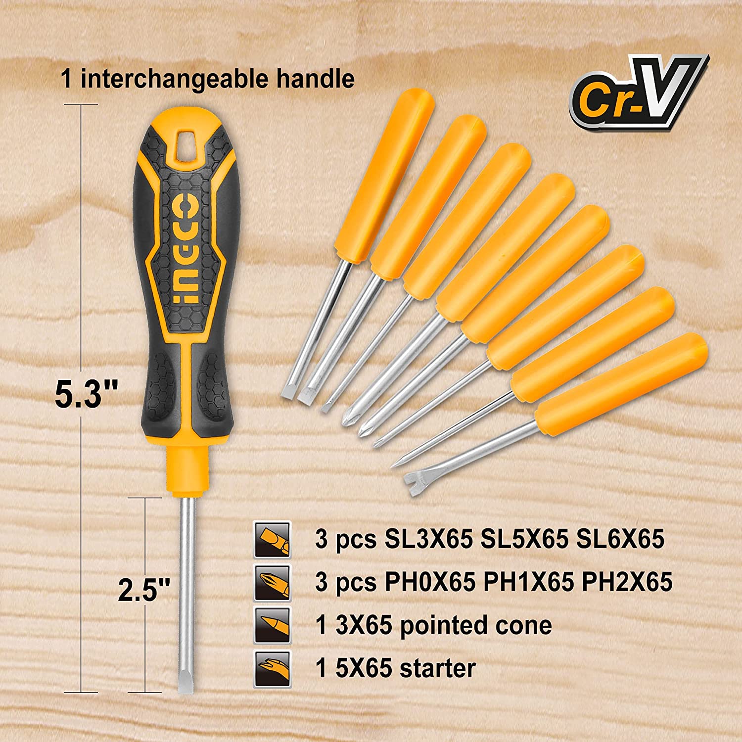 INGCO INGCO Tools & screwdriver set 9 Pcs interchangeable