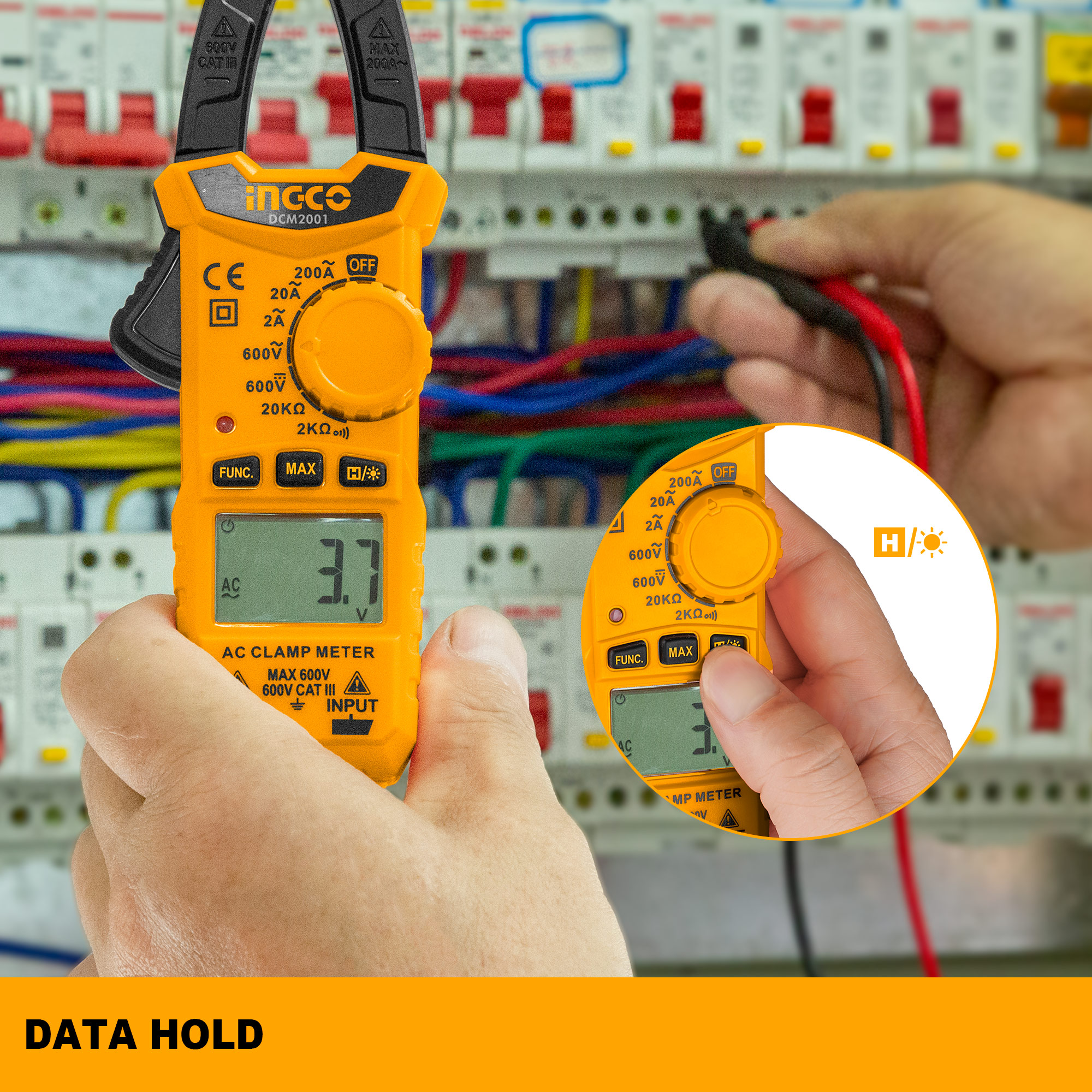 INGCO Measuring Tools Digital AC clamp meter DCM2001