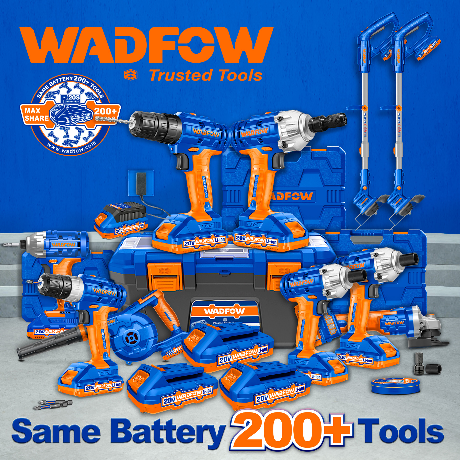 WADFOW WADFOW Power Tools Lithium ion Battery WADFOW WADFOW Power Tools Lithium ion Battery