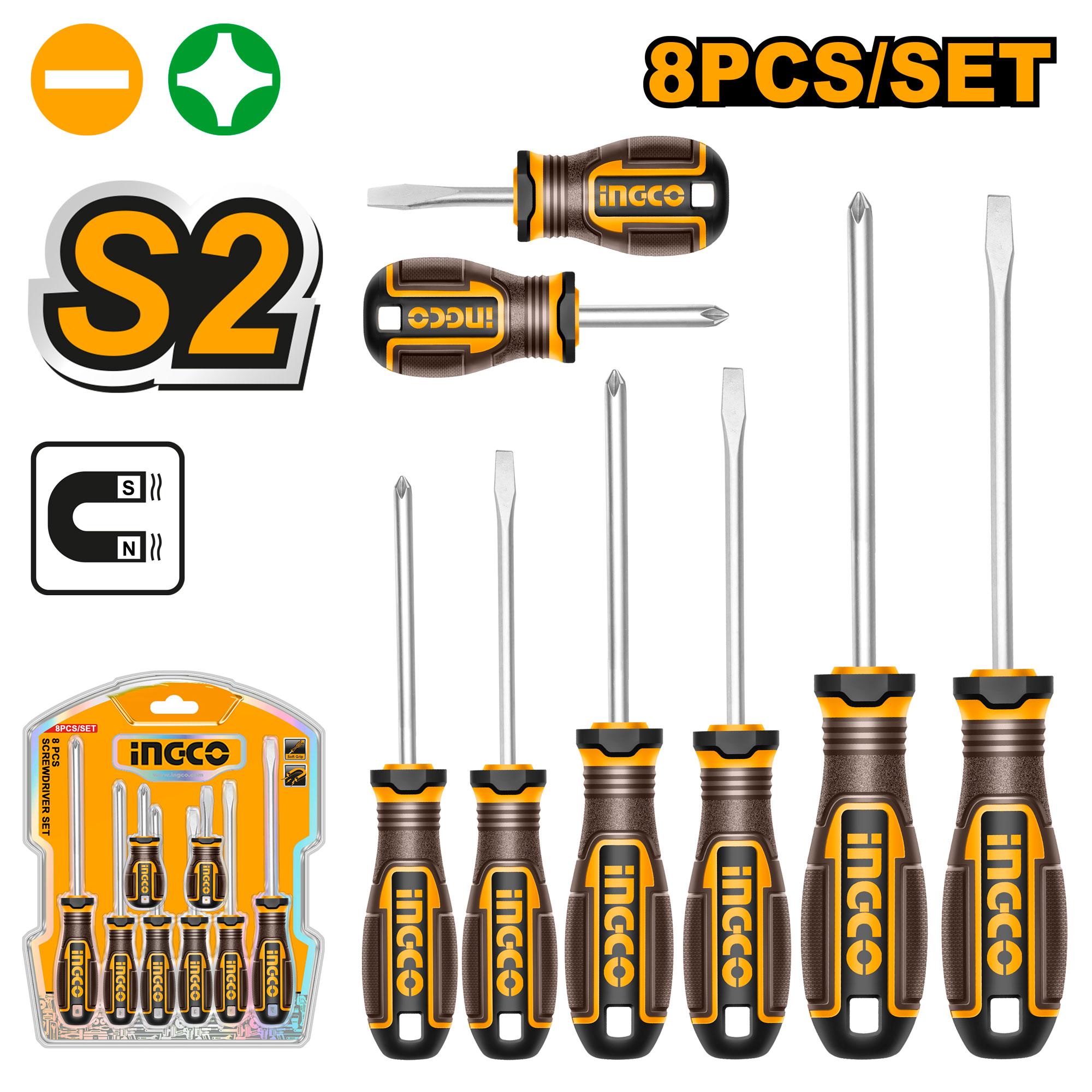 8 Pcs screwdriver set HKSDS0828 INGCO Moldova